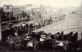 Rupert Square 1910 with Horse and wagons hitched up